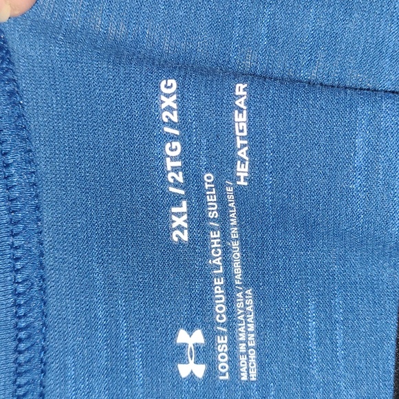 Under Armour Heat Gear, Men's Tank, XXL loose, Blue - Picture 3 of 12